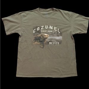 Vintage Lizard Cozumel Mexico Native Wear T-Shirt